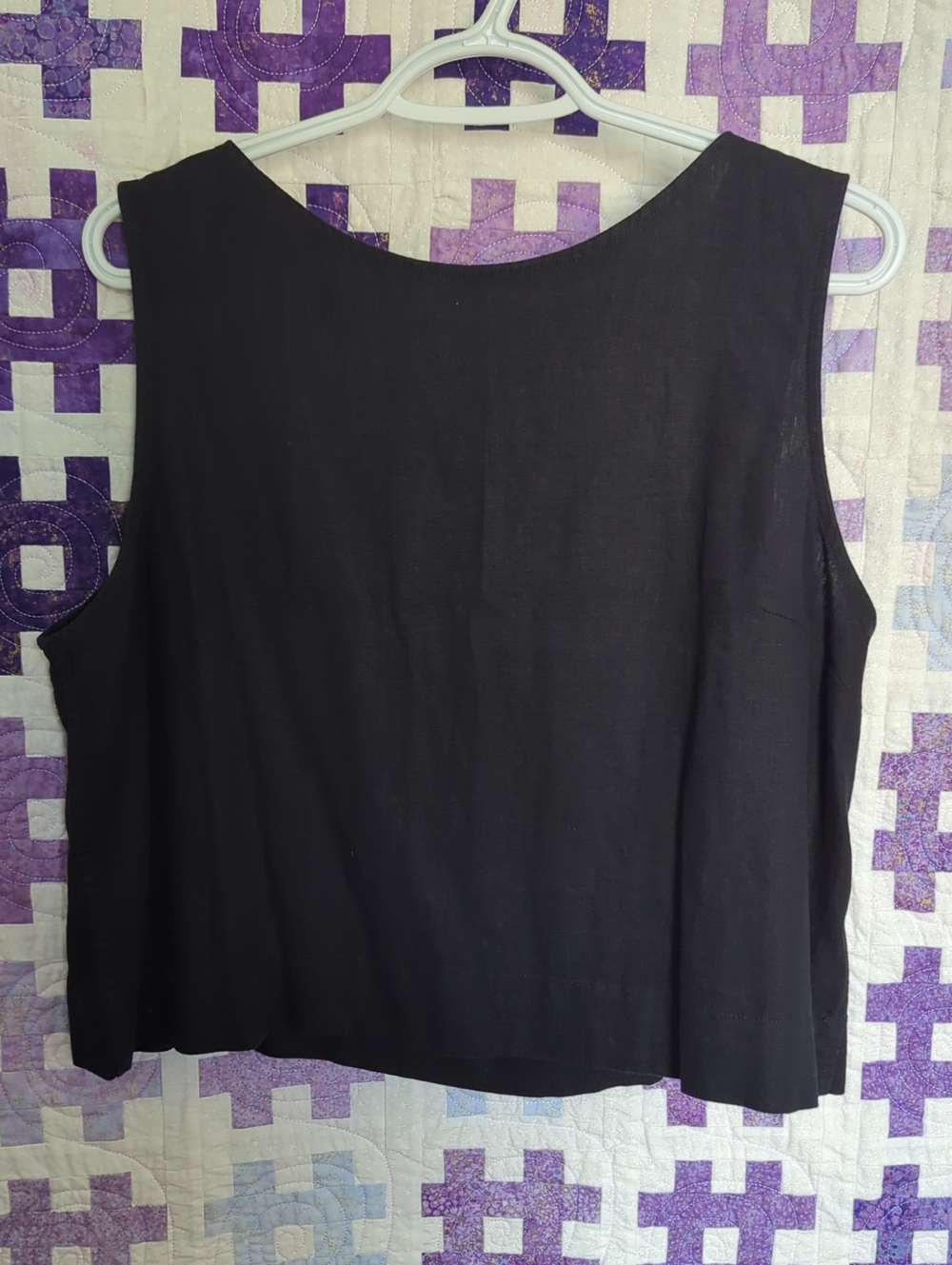 GAP Black Women's Line Blend Sleeveless Tank Top